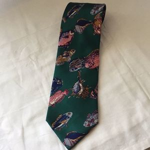 Men’s Tie Fish Shells 100% Pure Silk Dunhuang SNF